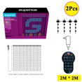 thumbnail image 3 of Guirnalda de luces LED para cortina DIY con iluminación constante, control remoto por aplicación Bluetooth, patrón para ventana, decoración de Año Nuevo, festival, boda, 3 of 5