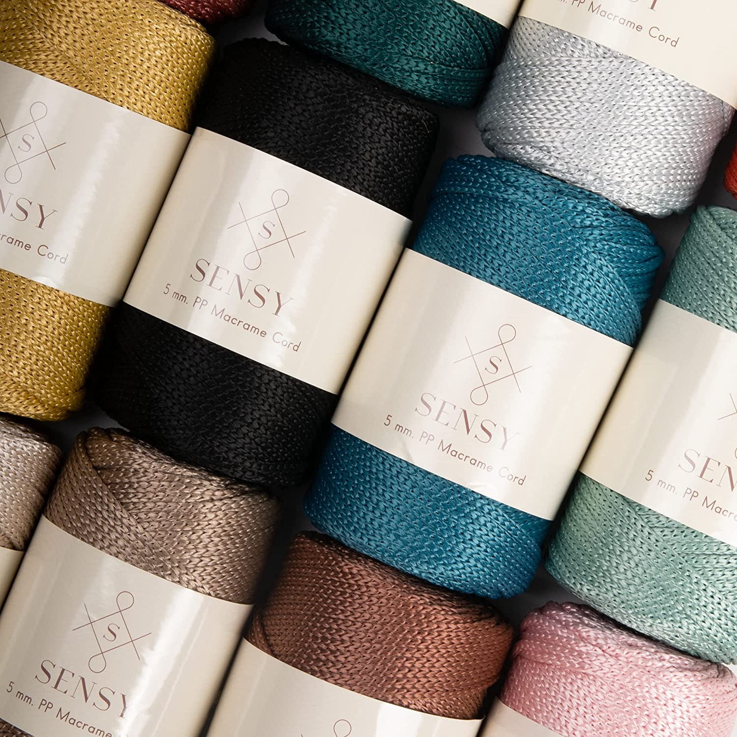 Sensy Premium 5mm 104 Yards Polyester Rope 100% Polypropylene Cord Macrame Cord 5mm Crochet Bag Cord Macrame Rope Crochet Thread Gift for Knitter (Copper)