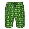 thumbnail image 3 of Zufioo Happy St. Patrick's Day for Men's Casual Beach Shorts, Sports Fitness Quick-drying Drawstring Shorts with Pockets for Home Wear-3X-Large, 3 of 6