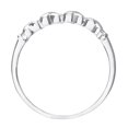thumbnail image 4 of 9ct White Gold Jewelco London Round 10pts Diamond Kiss Eternity Ring 1.5mm, 4 of 8