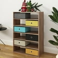 thumbnail image 4 of Foldable Storage Bins Cubes Fabric Cubby Basket Drawers Organizer, Set of 4, Gray, 4 of 6