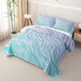 thumbnail image 3 of jejeloiu Colorful Zebra Lines Quilt Full Kids,Animal Print Full Bedspread Sets For Girls,3pcs, 3 of 7