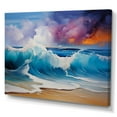 thumbnail image 2 of Designart "Aurora Borealis in Pink Canadian Sky II" Extra Large Landscapes Wall Art - Coastal Pink Landscape Cottage Mountains Winter Living Room Canvas Art, 2 of 4