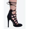 thumbnail image 3 of GIO-26 Lace Up Ankle Pointed Toe High Heel Pump, 3 of 4