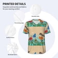 thumbnail image 5 of Fotbe Colorful Plants And Insects Baseball Jersey Shirt for Men and Women, Casual Short Sleeves Button Down T-Shirt-X-Large, 5 of 9