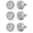 White Gold, variant on Cate & Chloe Pack of 3 - Ariel 18k White Gold Plated Women's Stud Earrings with Simulated Diamonds