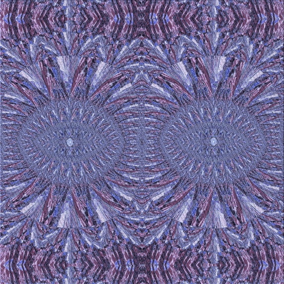 Ahgly Company Indoor Square Patterned Crocus Purple Area Rugs, 5' Square