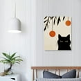 thumbnail image 3 of JRXY Mid-Century Boho Cats Posters Wall Art Prints,Abstract Boho Sun Bowls Black Cats Print Wall Art,Mediterranean Style Day and Night Cat Palm Leaves Animals Nature Illustrations Modern  16x20 in, 3 of 4