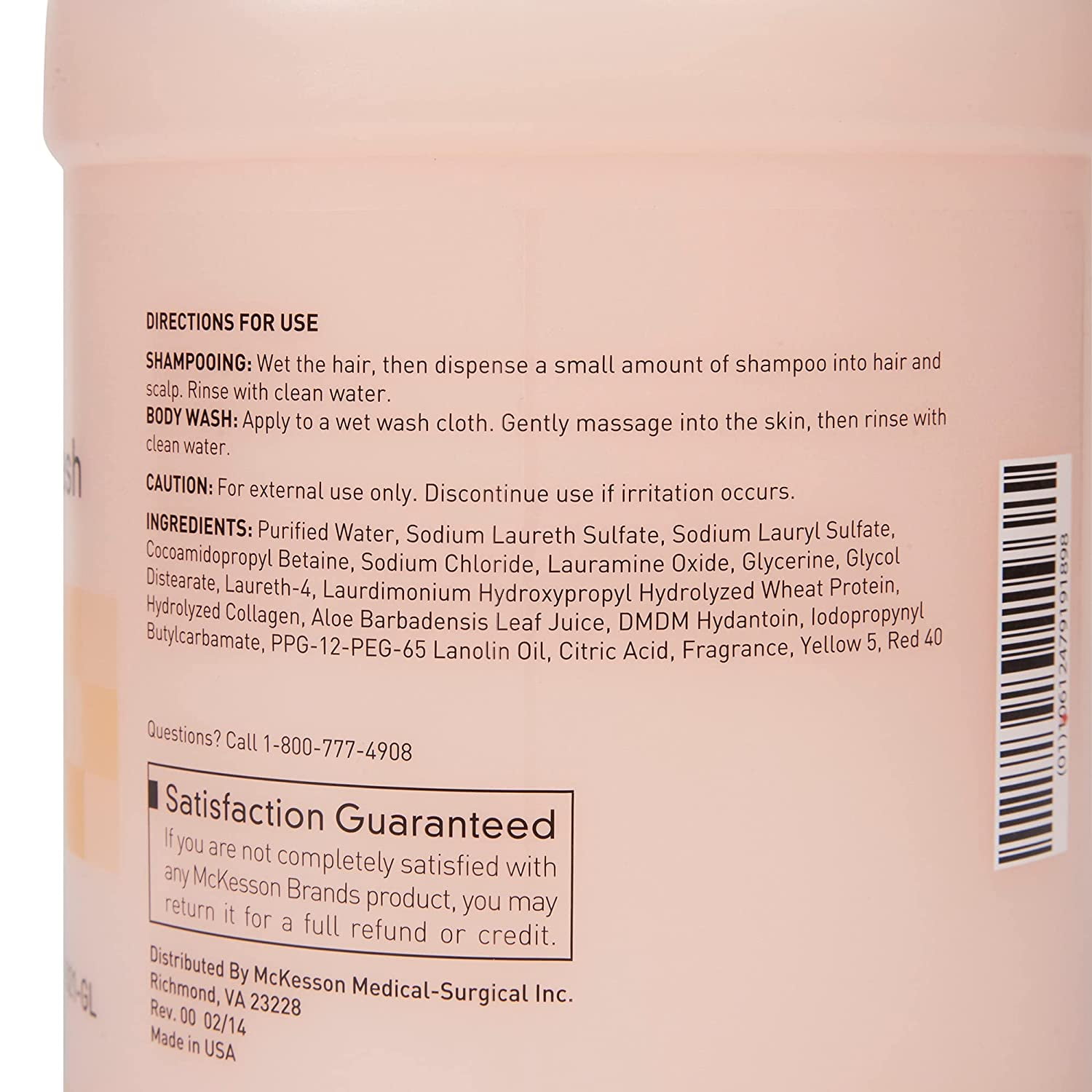 McKesson Shampoo and Body Wash 1 gal. Jug Case of 4 Apricot Scent