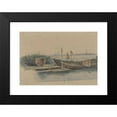 thumbnail image 2 of Willem Gruyter jr 14x11 Black Modern Framed Museum Art Print Titled - Scaffolding with Fishermen (1852), 2 of 5