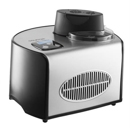 Gourmia GSI-200 Stainless Steel 1.6 quart SleekServe Automatic Ice Cream Maker-Gelato, Sorbet and Frozen Yogurt Machine with Built-in Compressor and LCD Digital Display, Silver