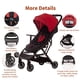 thumbnail image 5 of Lightweight Travel Stroller - Compact Umbrella Stroller for Airplane, One-Hand Folding Baby Stroller, Newborn Infant Stroller w/Adjustable Backrest/Footrest/Canopy/T-Shaped Bumper (red), 5 of 5