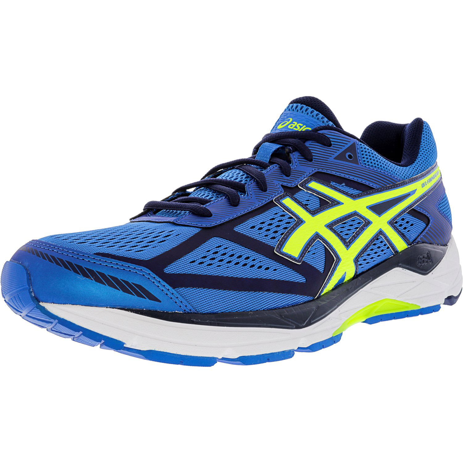 Asics Men's Gel-Foundation 12 Electric Blue / Flash Yellow Indigo  Ankle-High Running Shoe - 13M 