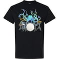 thumbnail image 3 of Inktastic Cute Blue Octopus Drumming T-Shirt, 3 of 5