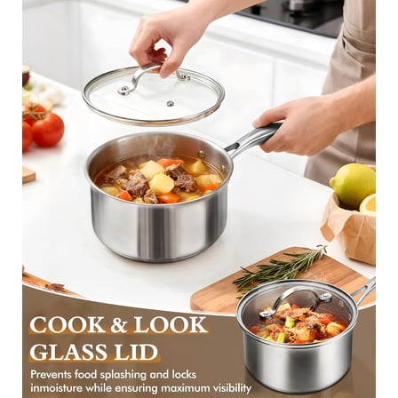 5-Piece Stainless Steel Cookware Set with Lids