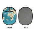 thumbnail image 2 of Rocae World Map With Animal for Silicone Pot Holders, Oven Mitts Heat Resistant Hot Pads with Pockets,Non-Slip Bbq Baking Smoking Potholders ,7.5"x9.4", 2 of 7