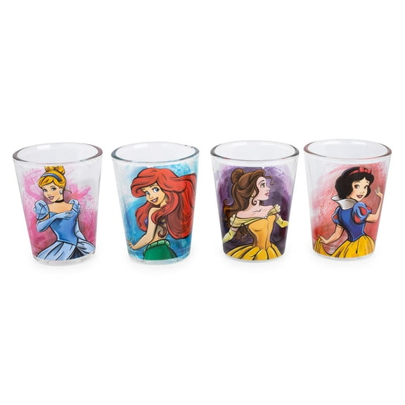 Disney Princess Portraits 2-Ounce Mini Shot Glasses | Set of 4