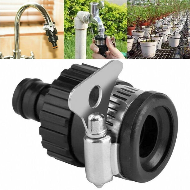 Adaptador de Grifo de Conector de Manguera de Goma con Clips de Acero Inoxidable Evita Fugas de Agua Fácil de Instalar Duradero para Lavado Doméstico de Automóviles Riego de ANGGREK Otros