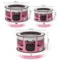thumbnail image 6 of LAKWAR Large Pet Playpen for Dogs & Cats, 36"/90CM Diameter 23"/60cm Height Pet Playpens Foldable Portable Indoor Outdoor House Exercise Pen with Carrying Case for Cat Puppy Rabbit,Pink, 6 of 6