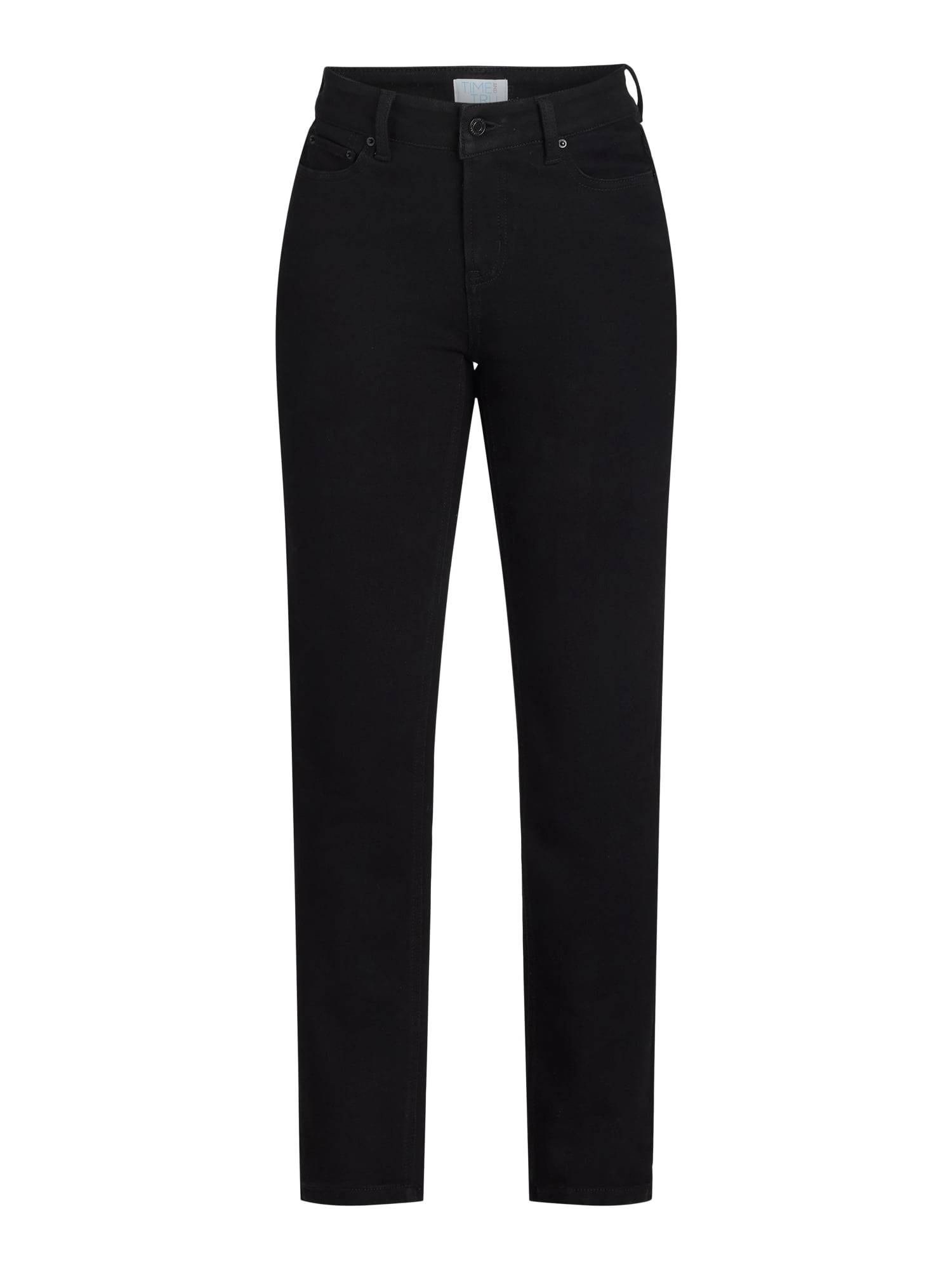 Time and Tru Women’s Mid Rise Straight Leg Jeans, Sizes 0-22, Regular & Short Inseams