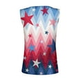 thumbnail image 5 of up to 60% off Gifts Usmixi Womens Tank Tops 4th of July Fashion Button Knitted Ribbed Slim Vest Shirts Summer Trendy Independence Day Print V-Neck Sleeveless Shirts Blouse Red XL, 5 of 5