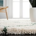 thumbnail image 4 of SAFAVIEH Hudson Arline Plush Geometric Shag Runner Rug, Ivory/Green, 2'3" x 8', 4 of 8
