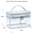 thumbnail image 2 of 1 bolsa de maquillaje de doble capa, con entramado, portátil, multifuncional, para almacenamiento, lavado y maquillaje., 2 of 5