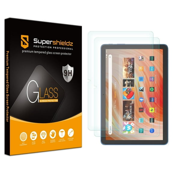 [2-Pack] Supershieldz for Fire HD 10 / 10 Plus/ Fire HD 10 Kids / Fire HD 10 Kids Pro Tablet 10.1 inch (11th Generation, 2021 Release) Tempered Glass Screen Protector, Anti-Scratch, Bubble Free