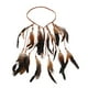 thumbnail image 3 of Diadema de plumas artificiales estilo bohemio para fiestas, festivales y Halloween. Marrón, 3 of 9