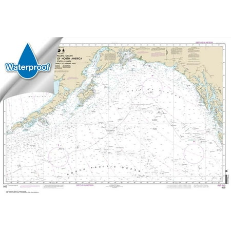 Pacific Coast Noaa Nautical Charts - WATERPROOF NOAA Chart 500: West Coast Of North America Dixon Ent To Unimak Pass