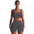 thumbnail image 2 of 4 Piece Workout Sets For Women Ribbed Leggings Clothes Yoga Sets Active Wear Matching Work Out Sets Gym Pilates Outfits, 2 of 10