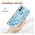 thumbnail image 2 of Rosebono Hybrid Cover Case with Blue Flower Design for Motorola Moto G Power 2024 5G, Back, 2 of 4