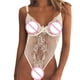 thumbnail image 4 of Gibobby Ropa sexy de mujer para sexo Conjunto De Lencería Erótica Ropa Interior Sexy para Mujeres Encaje Mujeres Lencería Cuello en V Ropa de Dormir(Blanco, XG), 4 of 4