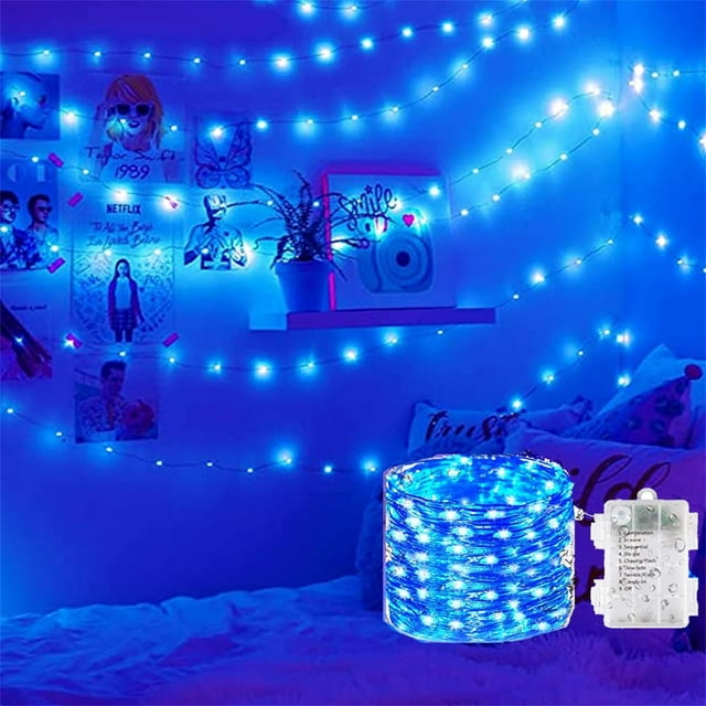 Halloween Decorations Clearance Sale Gypsophila String Lights 32.8ft 100 LED USB And Battery Operated Christmas Lights Remote Control Timer 8 Modes LED Lights(buy 2 get 1 free)