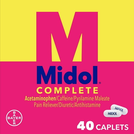 UPC 312843555198 product image for Midol Complete Menstrual Pain Relief Caplets with Acetaminophen  40 Count | upcitemdb.com