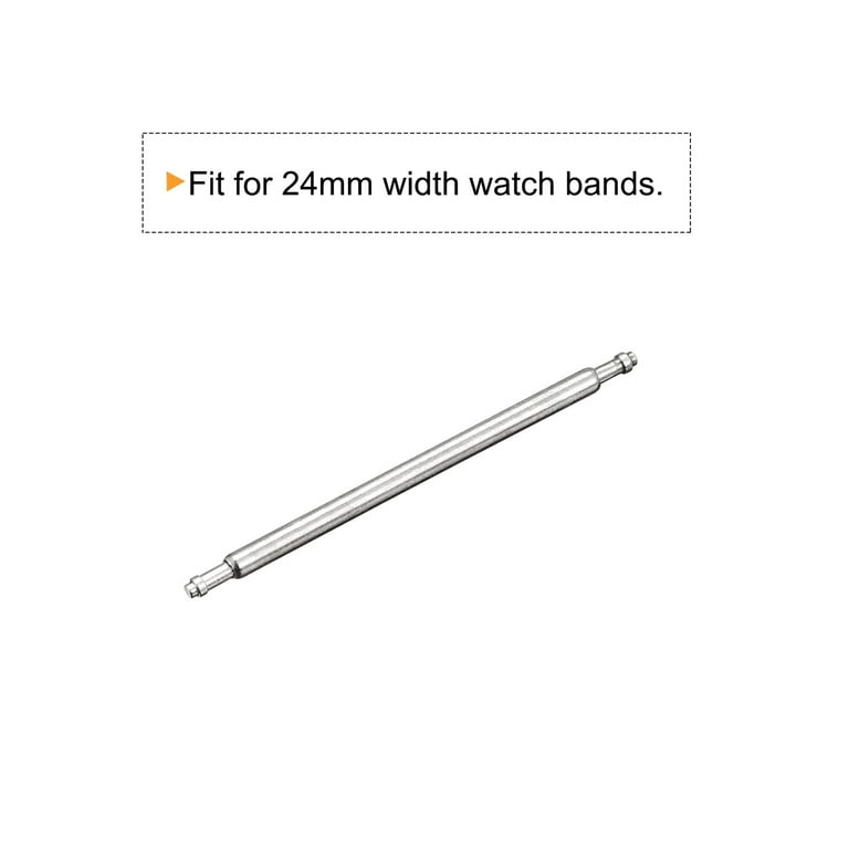 24mm Watch Band Pin 1.4mm Dia Stainless Steel Single Flanged End Spring Bar Pins 200 Pack
