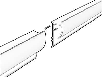STAS Paper Rail 39 3/8", Matte Silver
