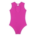 thumbnail image 5 of iixpin Girls One Piece Gymnastics Leotards Sparkle Ballet Outfit Tumbling Sleeveless Dance Unitard 6-16 Years Hot Pink 10, 5 of 6
