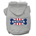 thumbnail image 1 of Bonely In America Screen Print Pet Hoodies Grey Size Xs (8), 1 of 1