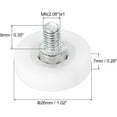 thumbnail image 2 of 8 Roues de Remplacement pour Roulettes en Plastique avec Écrous, 2 of 5