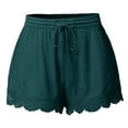 thumbnail image 2 of Beach Shorts for Women Tie Dye Summer Casual Printed Short Pants Thigh High Drawstring Holiday Lounge Bottom Shorts, 2 of 6