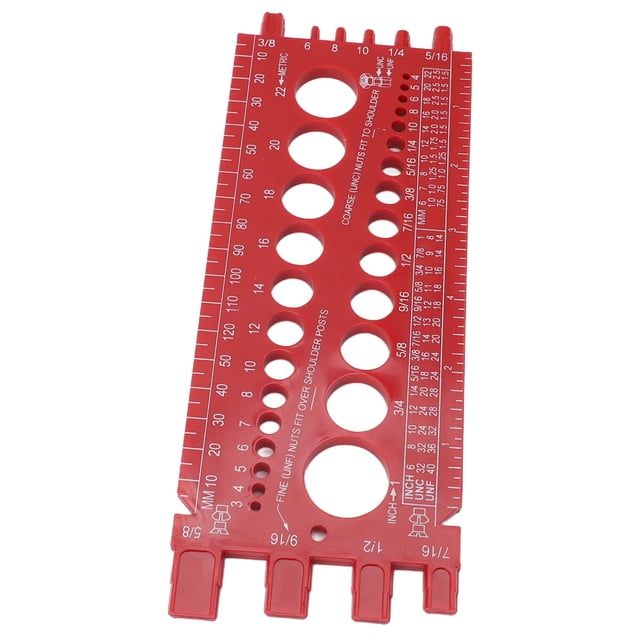 Verificador de Rosca de Perno de Tuerca, Medidor de Roscado de Perno de Tuercas de Tuerca de ABS DURADERO AMPLIAMENTO UTILIZADO PARA REPARAR