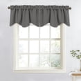 thumbnail image 5 of NICETOWN 4 Panels Blackout Curtain Valances for Kitchen Windows, Rod Pocket Scalloped Window Valance Curtains Thermal Insulated Privacy Protection Window Drapes, 52"x18", Grey, 5 of 7