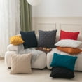 thumbnail image 4 of UlikTree Linen Throw Pillow Covers 2 Pack - Cushion Cover for Sofa Couch Decorative Square Pillowcase, Solid Modern Style Accent Pillows Covers with Zipper 12x20 Inches Orange, 4 of 7