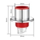 thumbnail image 4 of Filtro de tapón de filtro de piso ABS para prevención de reflujo para inodoro doméstico (plata), 4 of 8