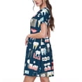 thumbnail image 2 of Disketp Dental para Vestido de Manga Corta para Mujeres, Vestidos de Verano para Mujeres, Casual y Holgado para la Playa, 2 of 6