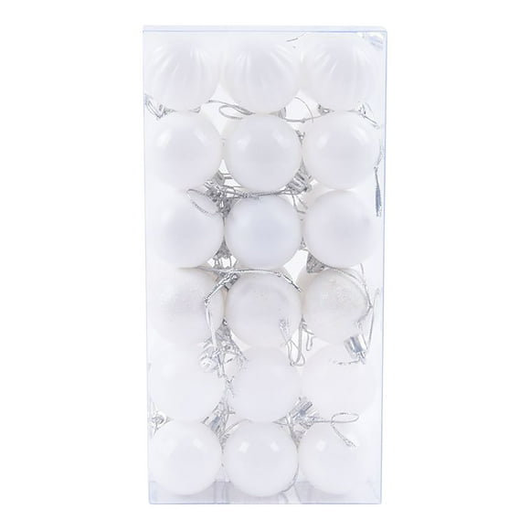 ESULOMP 36PCS 1.5in Small Christmas Ball Oranments Pendant, Shatterproof Christmas Tree Bauble Hanging Decoration Plastic Ball for Xmas Holiday Wedding Party