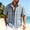Blue, variant on COSFO Work Men Button Down Shirt Short Sleeve Casual Plaid Shirts Summer Regular Fit Collared Tops