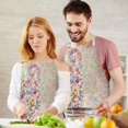 thumbnail image 3 of Pioneer Flower Floral Print Pattern Apron-Garden Aprons for Women with Pockets-Cotton Linen Waterproof Kitchen Cooking Gardening Aprons Adjustable for Kitchen,Cooking,BBQ and Salon 33x27 Inch, 3 of 7