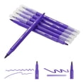 thumbnail image 1 of Uxcell Dual Brush Markers, Deep Purple Fine and Brush Tip Pen for Coloring, 6Pcs, 1 of 6